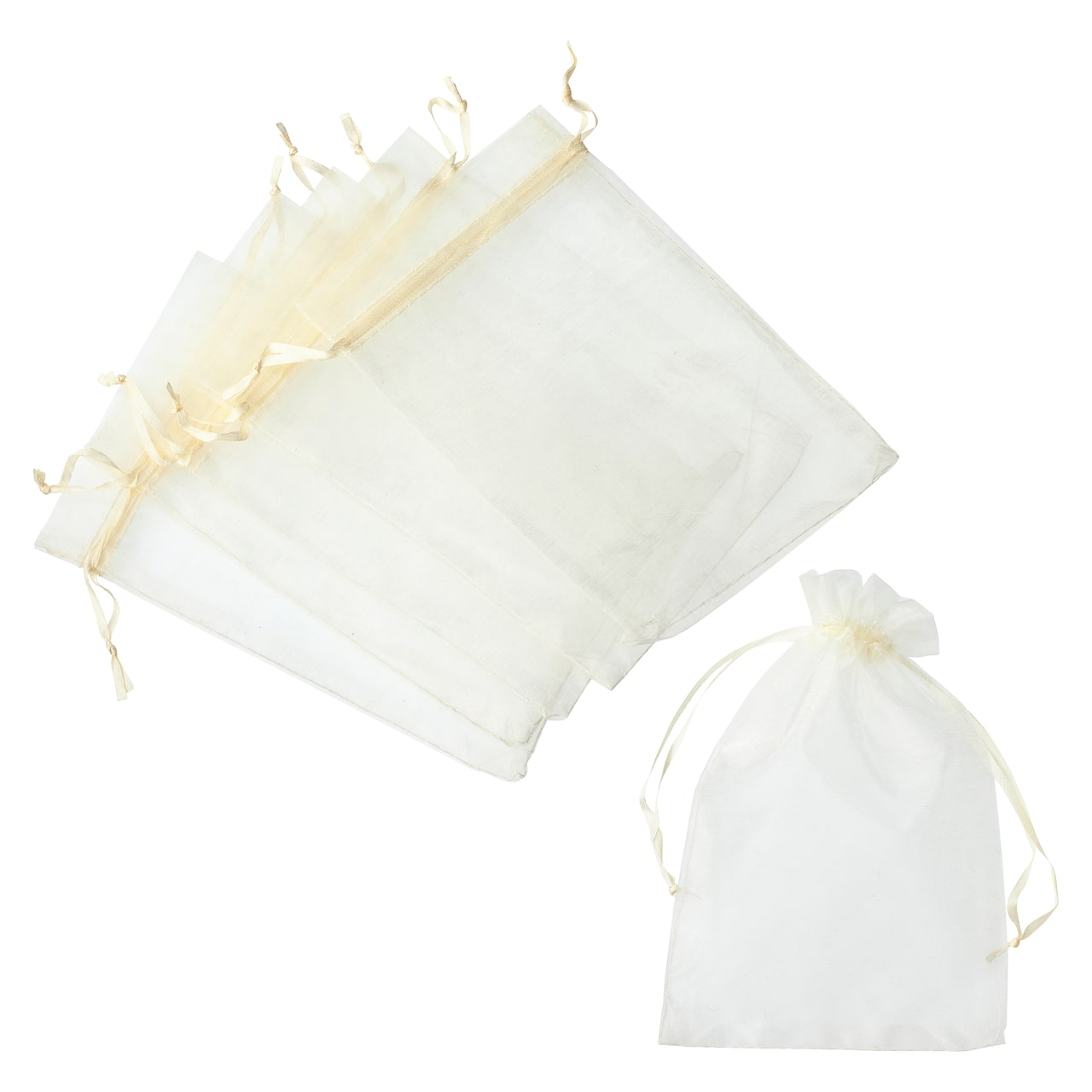 15 Packs: 12 ct. (180 total) Large Ivory Organza Favor Bags by Celebrate It™ Occasions™
